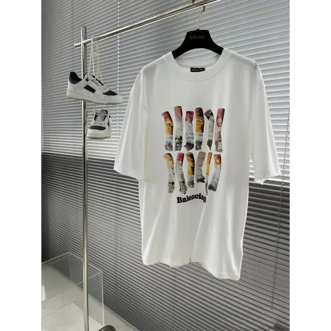 Balenciaga Balenciaga White Printed T-Shirt White - 1