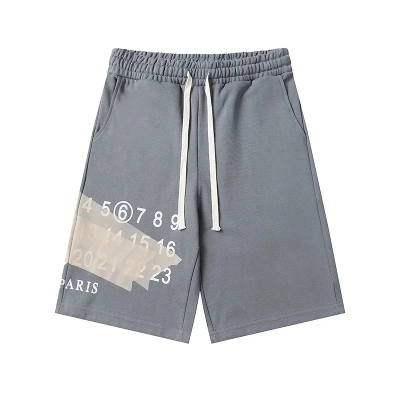 Maison Margiela Unisex Grey Graphic Tape Shorts Grey - 1