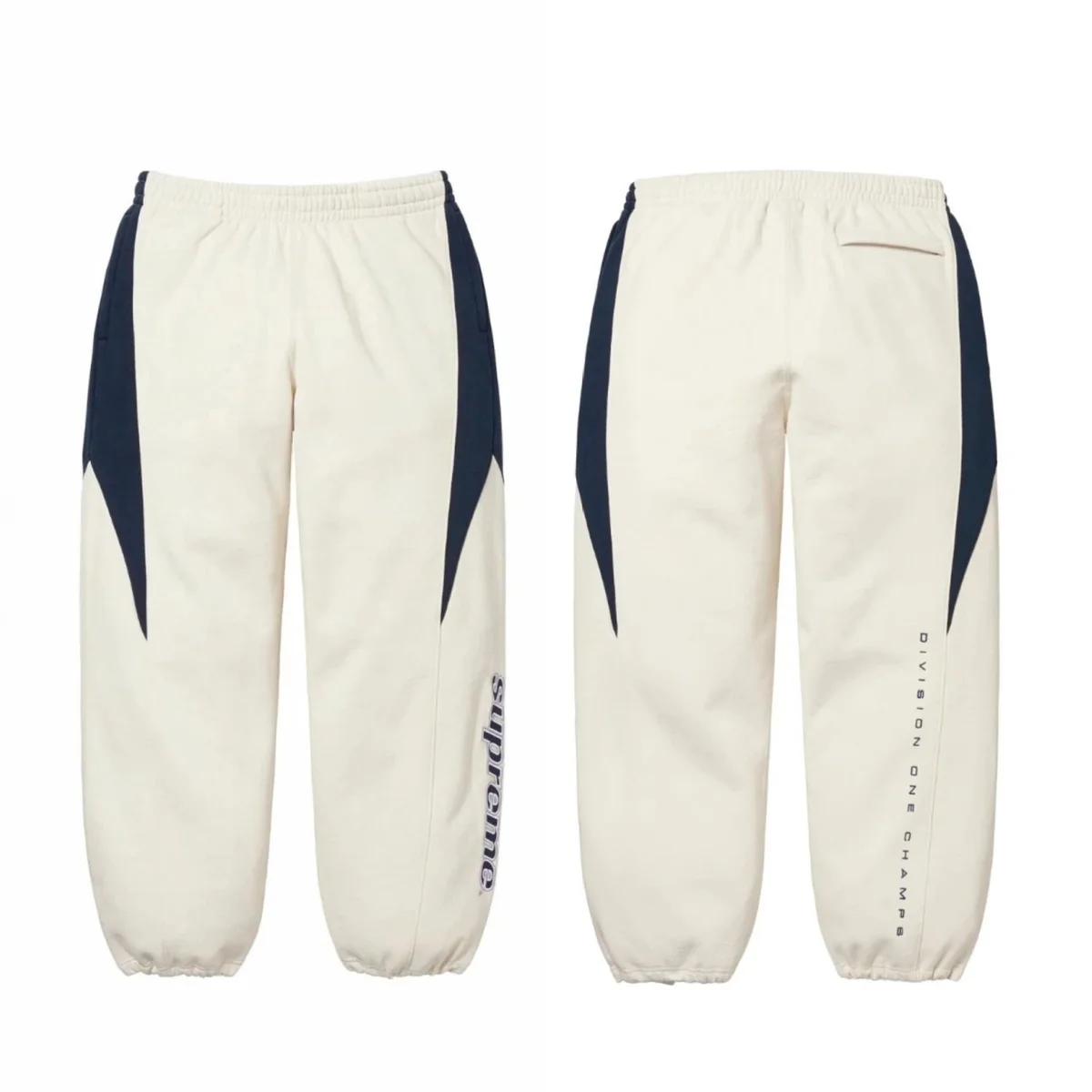 Supreme Supreme White/Navy Sweatpants White - 1