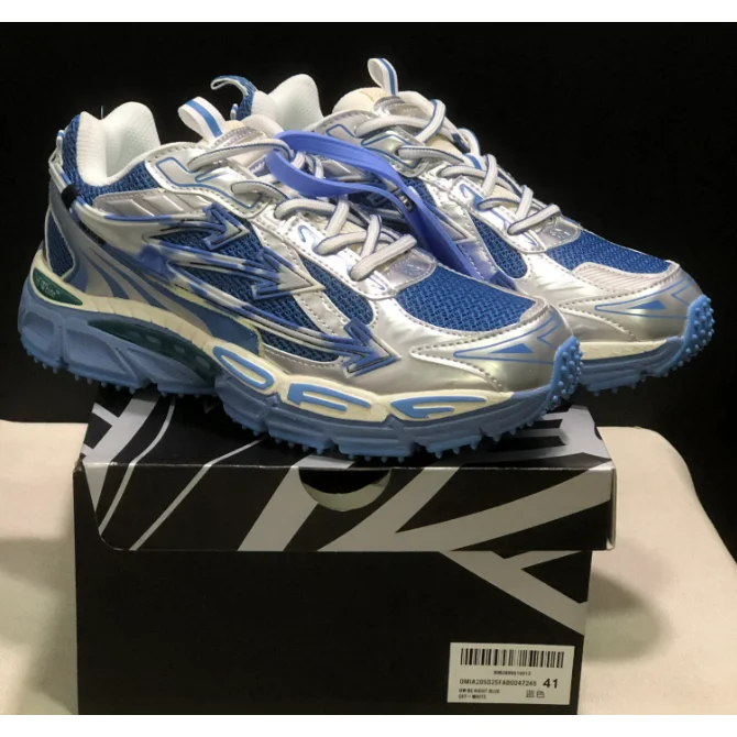Off-White Off-White Out Of Office Silver & Blue Sneakers Blue - 1