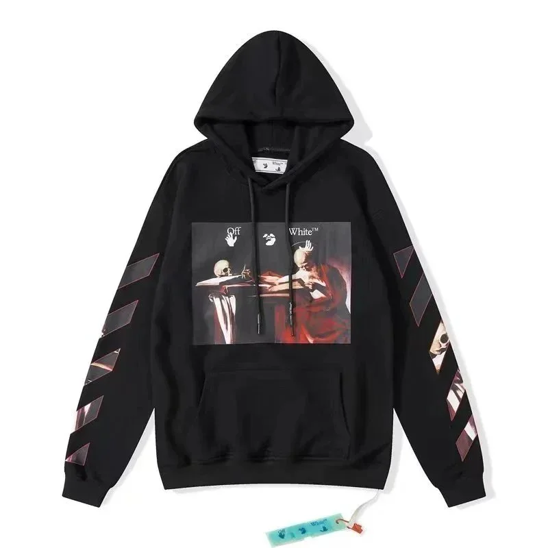 Off-White Off-White Out Of Office Black Hoodie with Art Print Black - 1