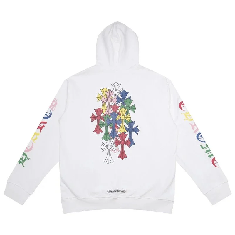 Chrome Hearts Chrome Hearts White Multi Cross Print Hoodie White - 1