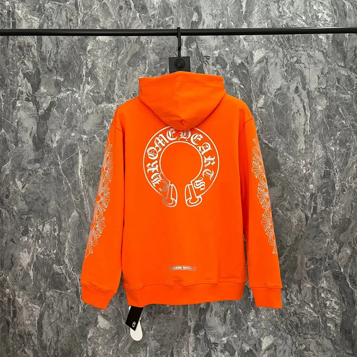 Chrome Hearts Chrome Hearts Orange One Heart Hoodie Orange - 1