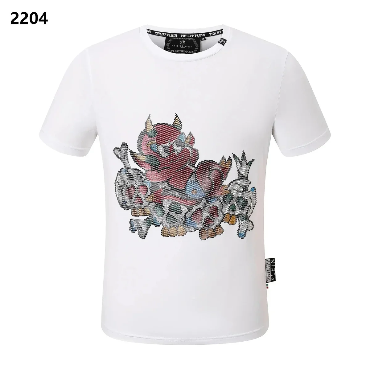 Philipp Plein Philipp Plein White Rose Print T-Shirt White - 1