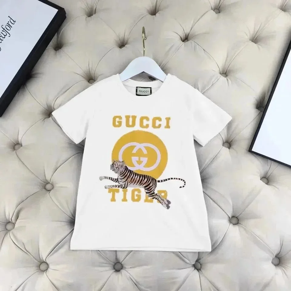 Gucci Gucci White Tiger Print T-Shirt White - 1