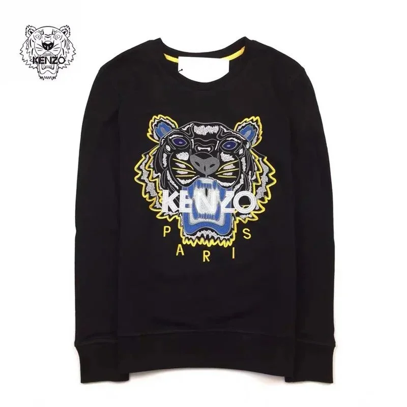 Kenzo Kenzo Tiger Hoodie Black Long Sleeve Top Black - 1