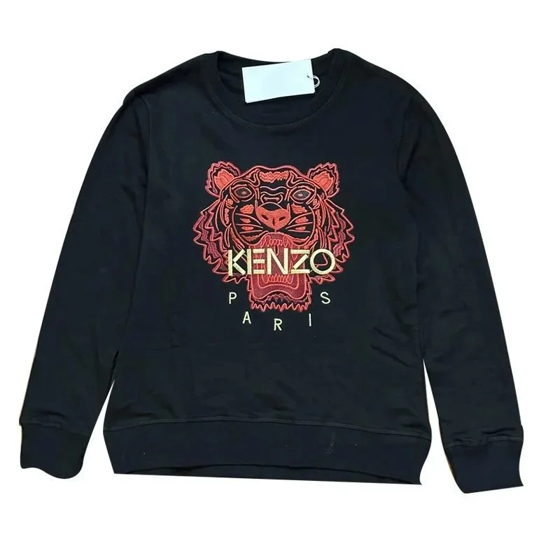 Kenzo Kenzo Black Tiger Head Embroidered Sweatshirt Black - 1