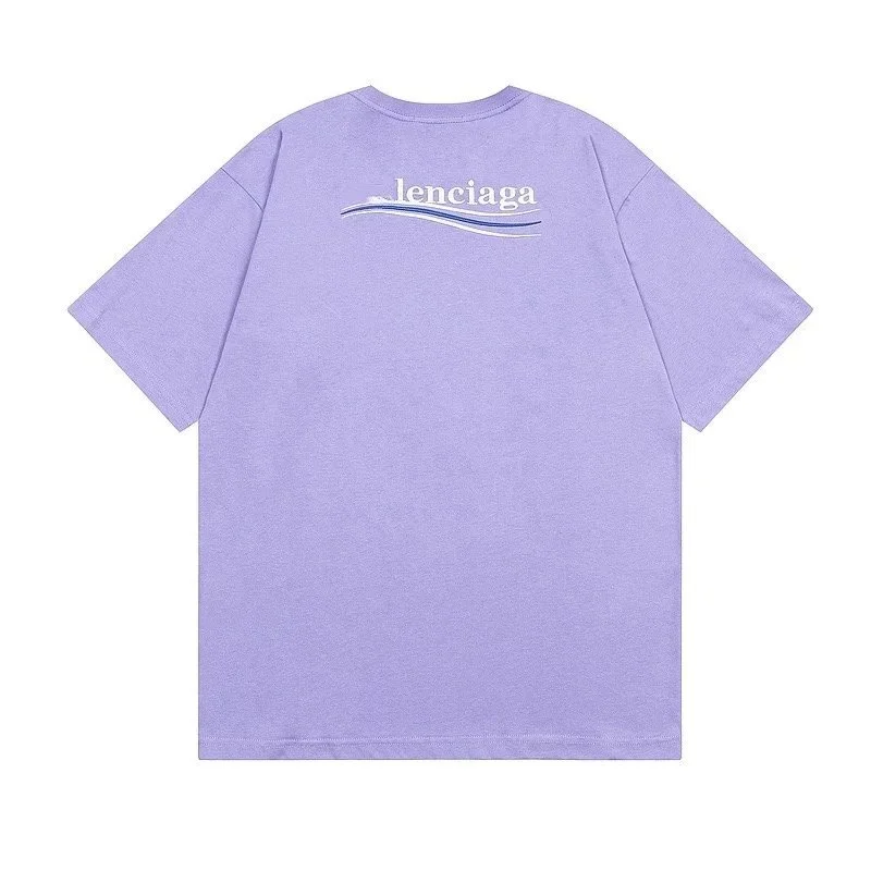 Balenciaga Balenciaga Lenciaga Purple T-Shirt Purple - 1