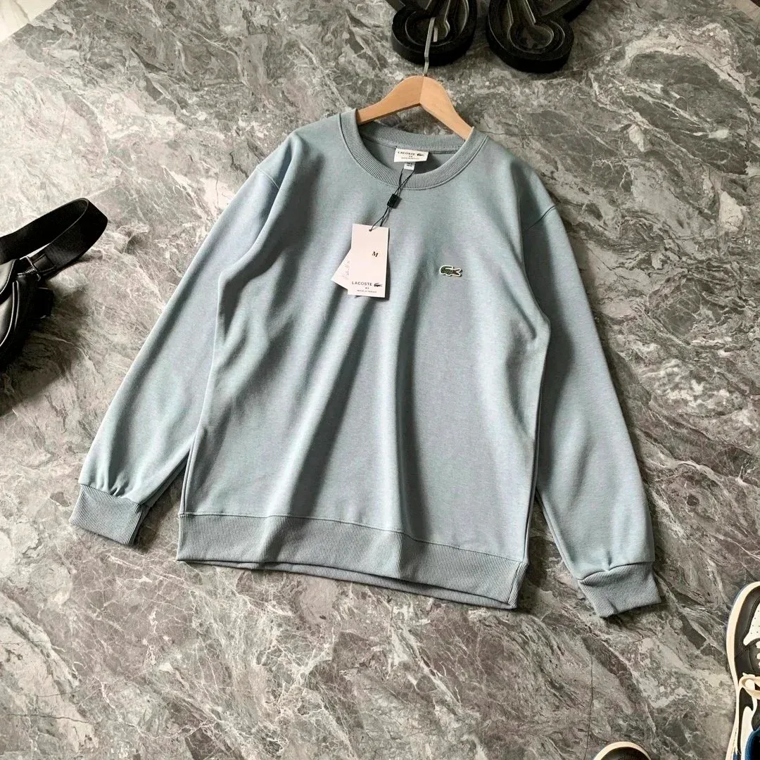 Lacoste Lacoste Light Blue Crew Neck Sweatshirt Blue - 1