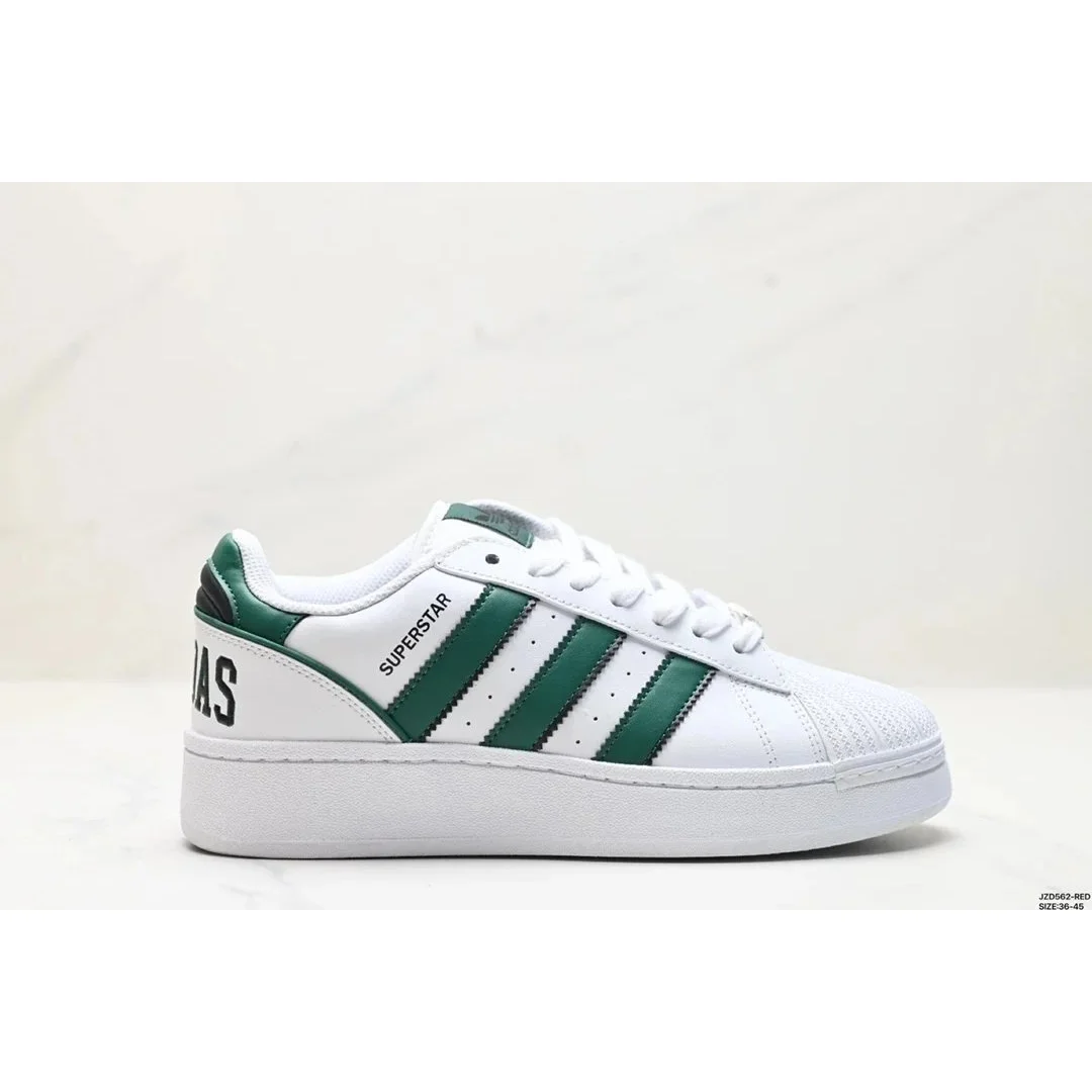Adidas Adidas Superstar White Green Sneakers White - 1