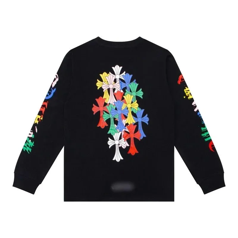 Chrome Hearts Chrome Hearts Colorful Cross Long Sleeve T-Shirt Black Black - 1