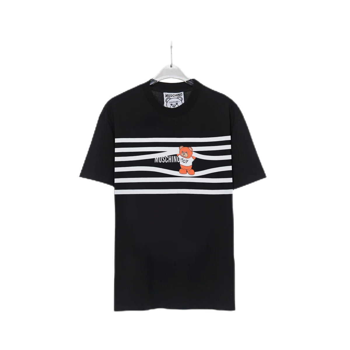 Moschino Moschino Toy Bear Striped Black T-Shirt Black - 1