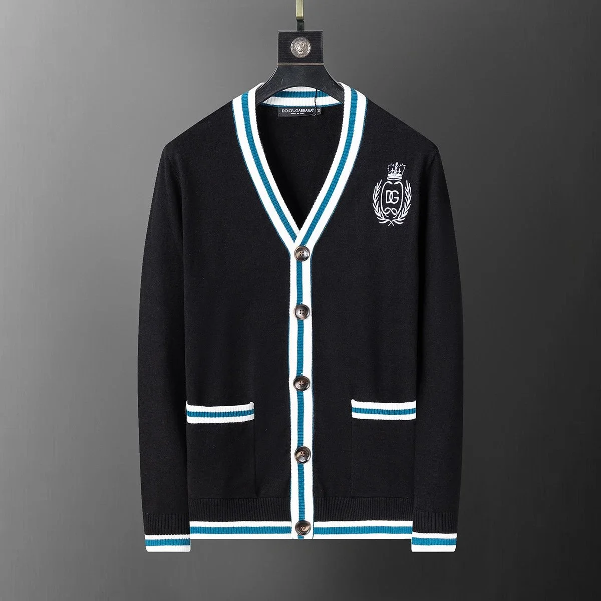 Dolce & Gabbana Dolce & Gabbana Black DG Crest Cardigan Black - 1