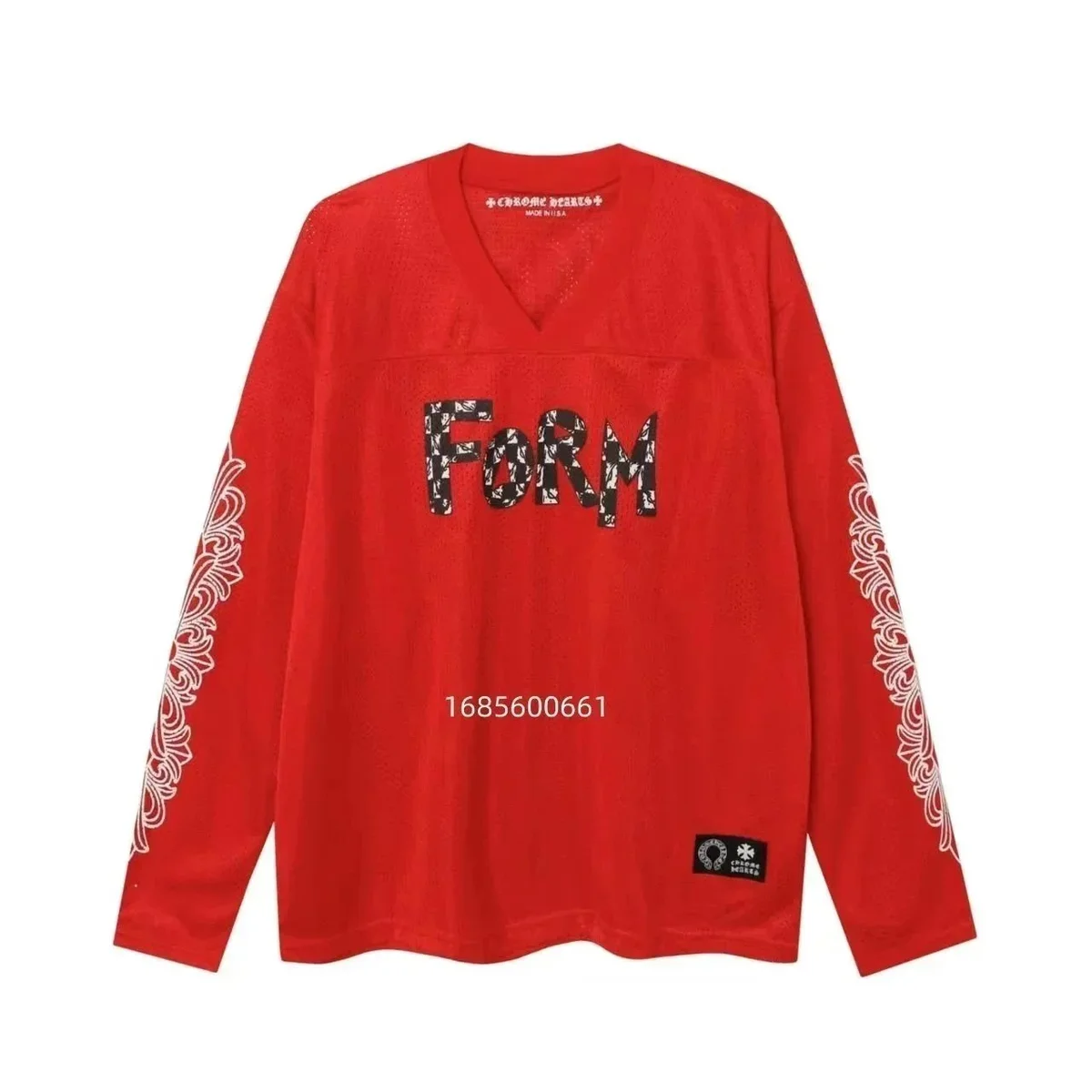 Chrome Hearts Chrome Hearts Red FoRM Jersey Top Red - 1