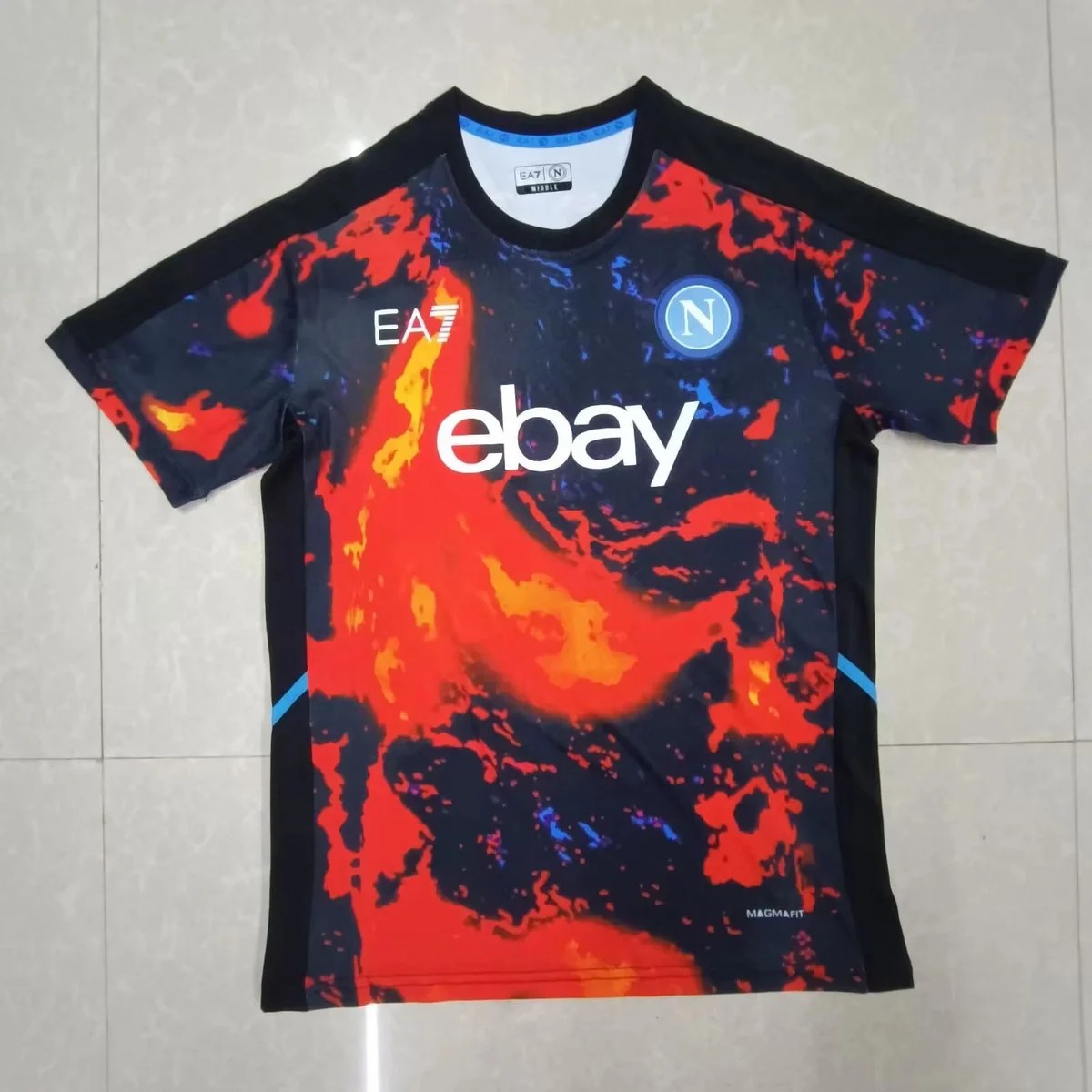 Armani EA7 Napoli MagmaFit Jersey Red/Black T-Shirt Red - 1