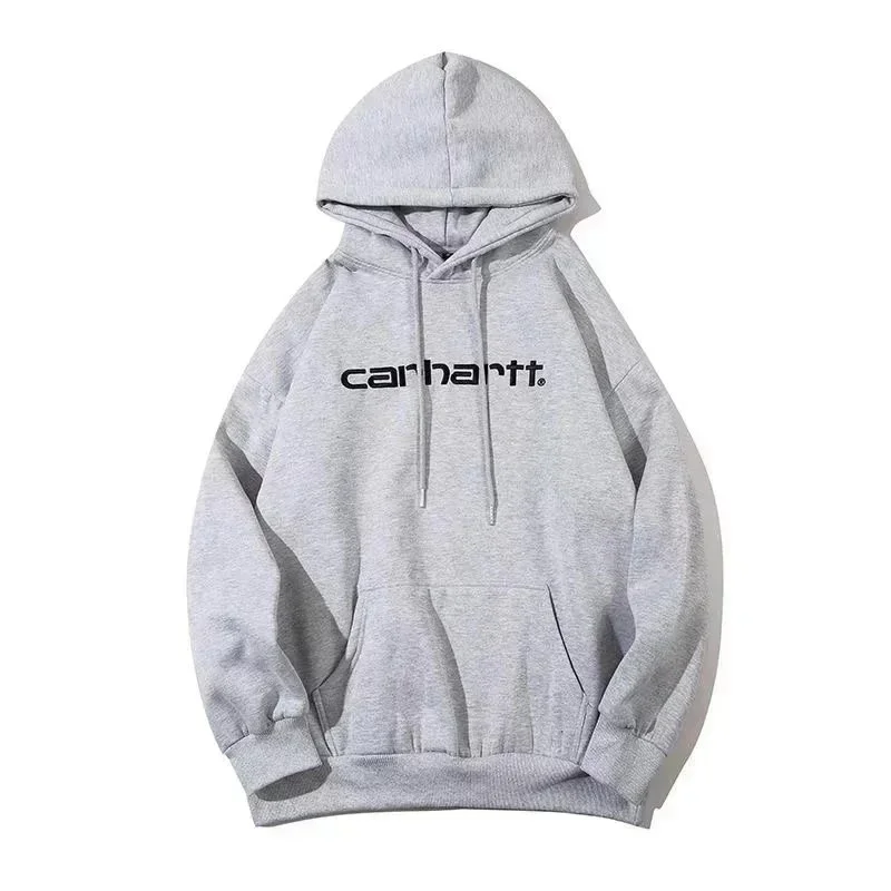 Carhartt Carhartt Grey Logo Hoodie Sweatshirt Grey - 1