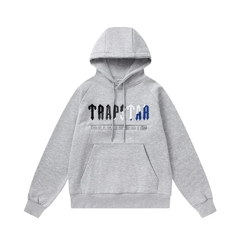 Trapstar Trapstar Grey Hoodie with 'It's a Secret' Print Grey - 1