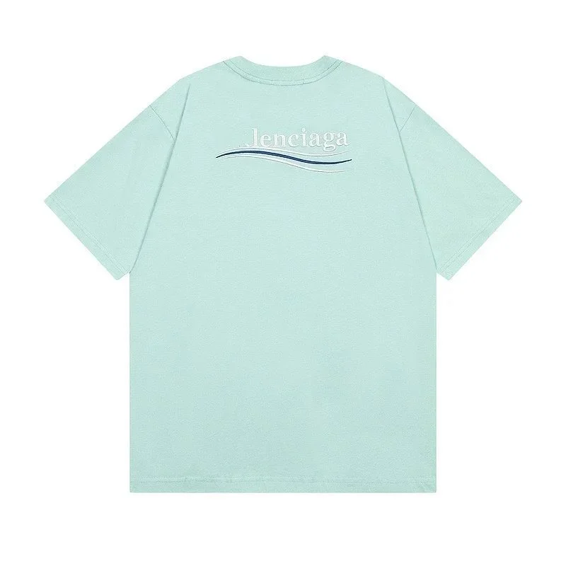Balenciaga Light Blue 'Lenciaga' T-Shirt Blue - 1