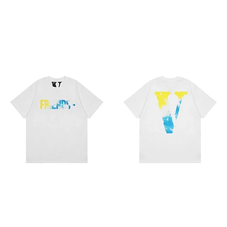 VLONE White 'Friends' Tie-Dye T-Shirt White - 1