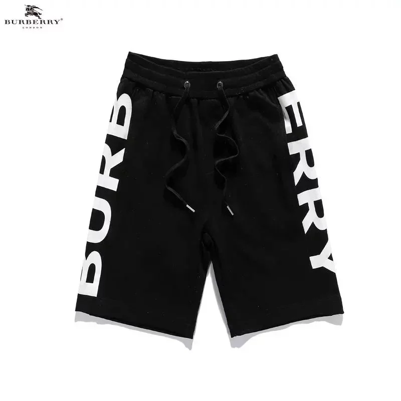 Burberry Burberry Black Letter Print Shorts Black - 1