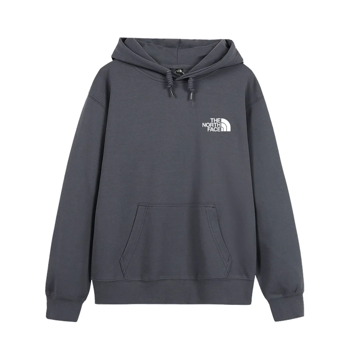 The North Face The North Face Hoodie Grey Solid Sweatshirt Grey - 1