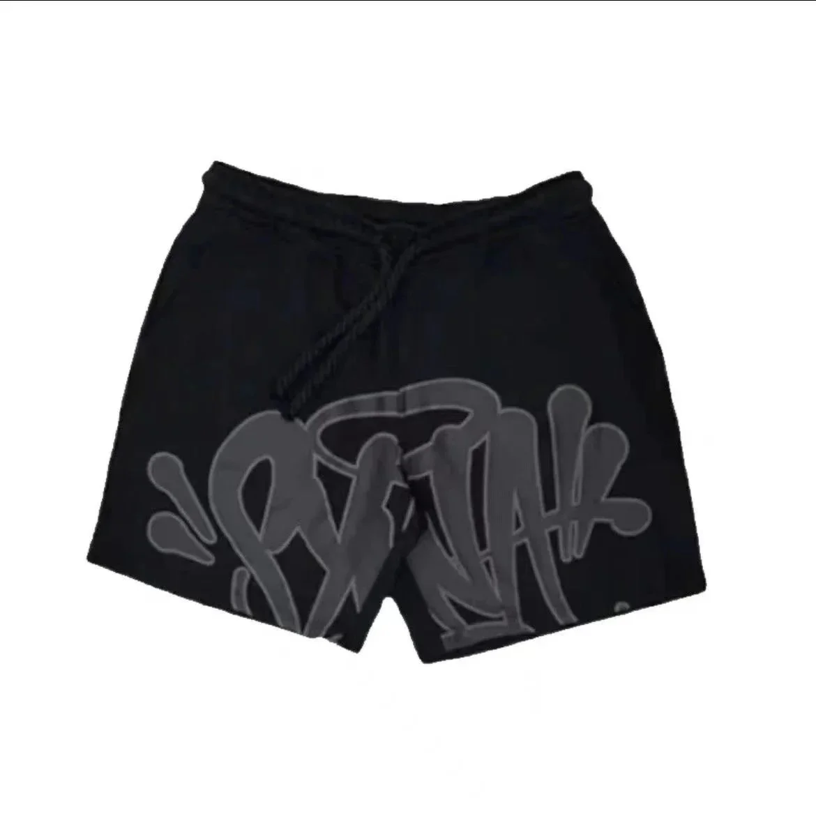 Other Black Graffiti Print Shorts Black - 1