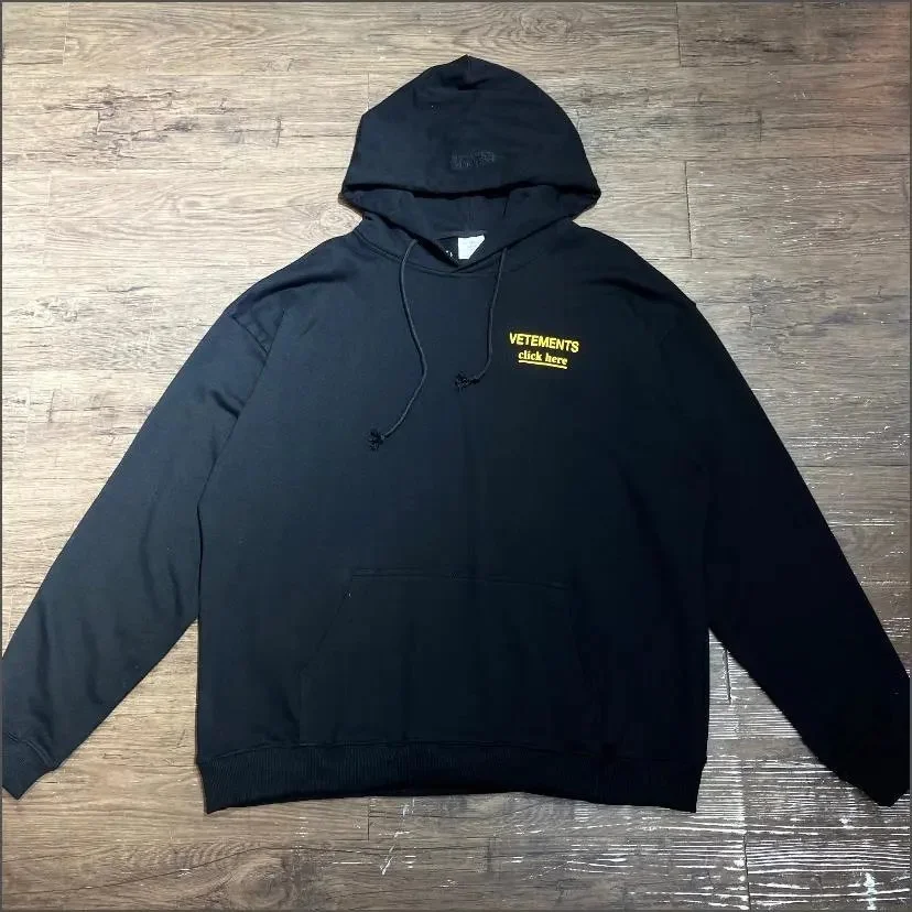 Vetements Vetements Black 'click here' Hoodie Black - 1