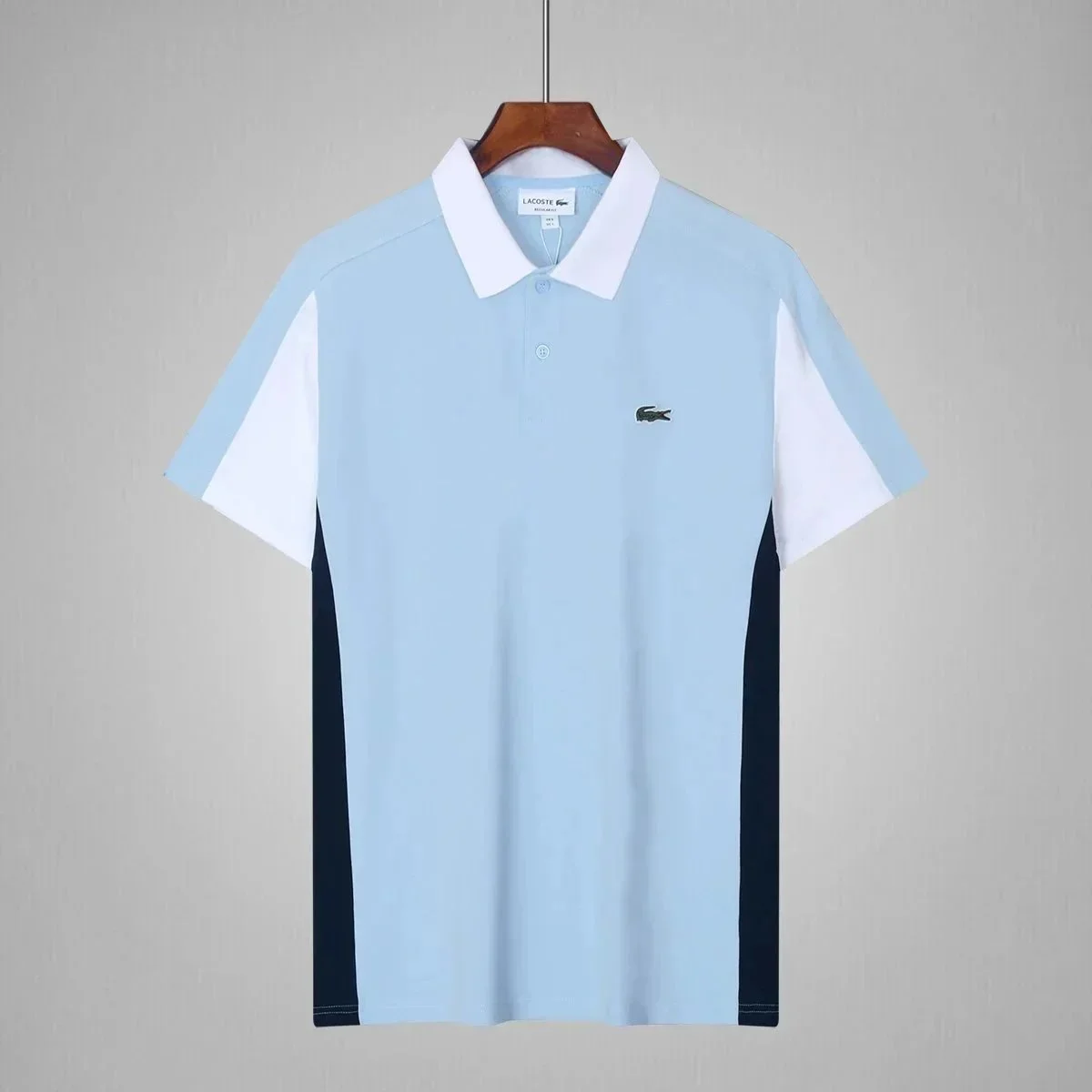 Lacoste Lacoste Light Blue & White Polo Shirt Blue - 1