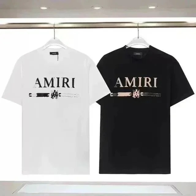 Amiri Amiri T-Shirt Solid Color Crew Neck Black - 1