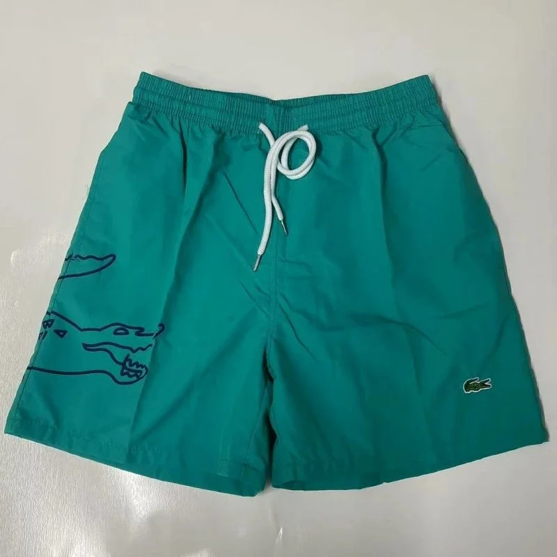 Lacoste Lacoste Green Crocodile Print Shorts Green - 1