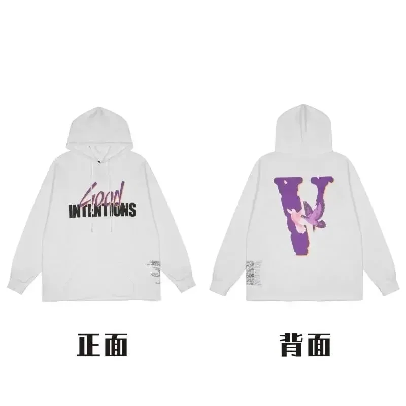 VLONE VLONE Good Intentions White Hoodie White - 1