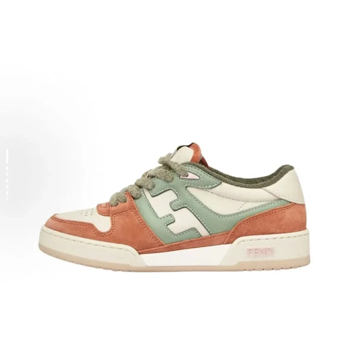Fendi Fendi Court Sneaker Orange & Green Orange - 1
