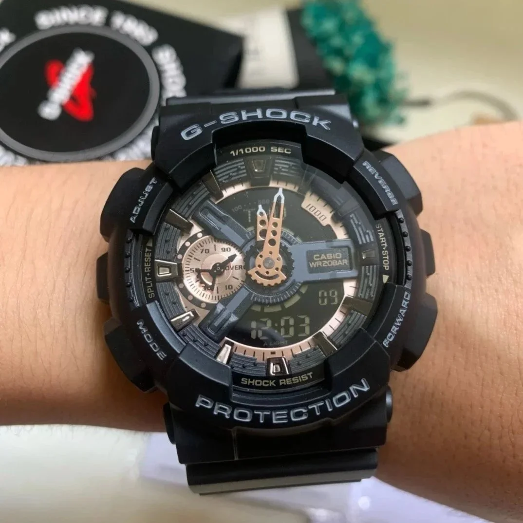 Casio Casio G-Shock GA-110 Black & Gold Watch Black - 1