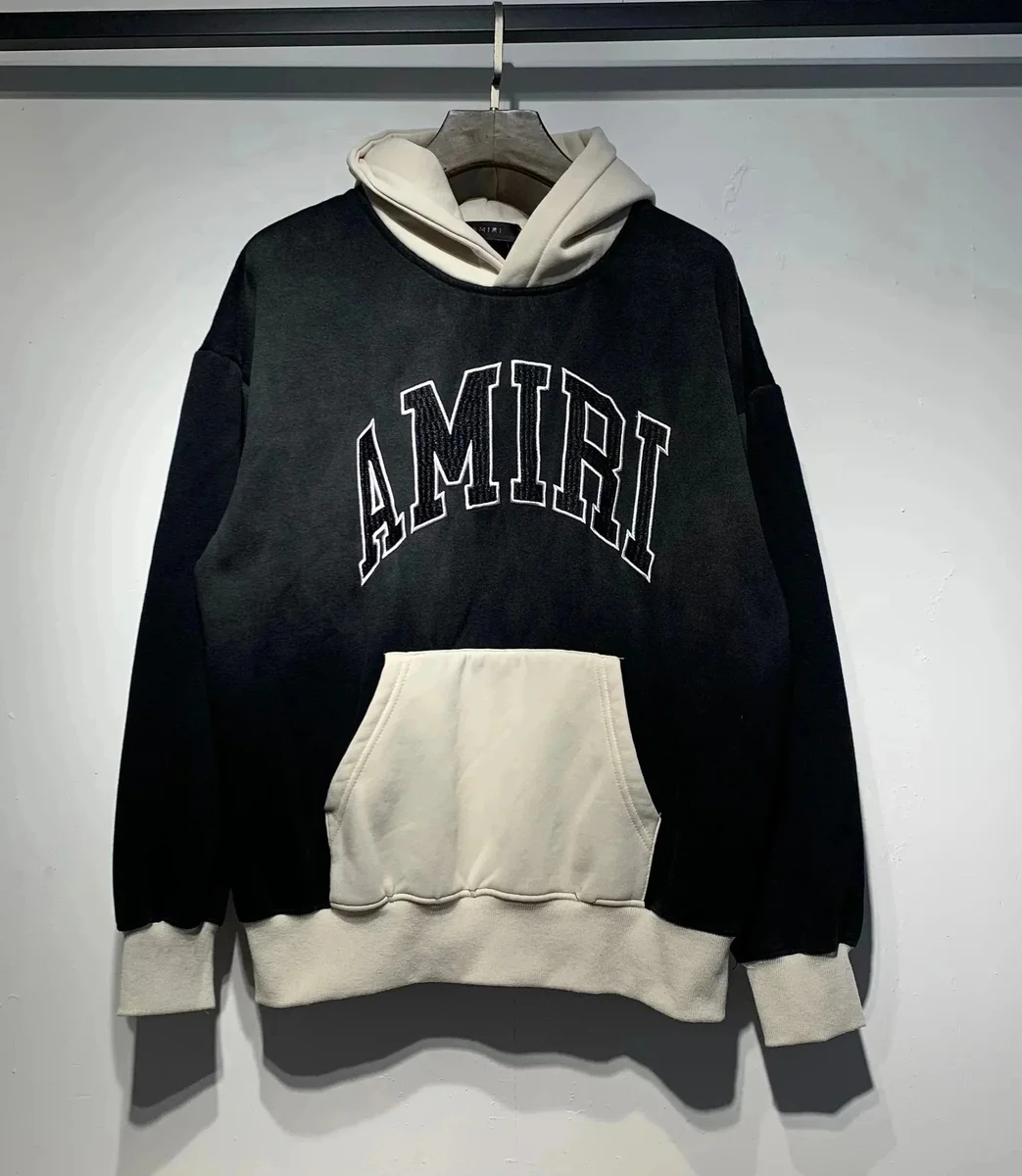 Amiri Amiri Black & Beige Contrast Hoodie Black - 1