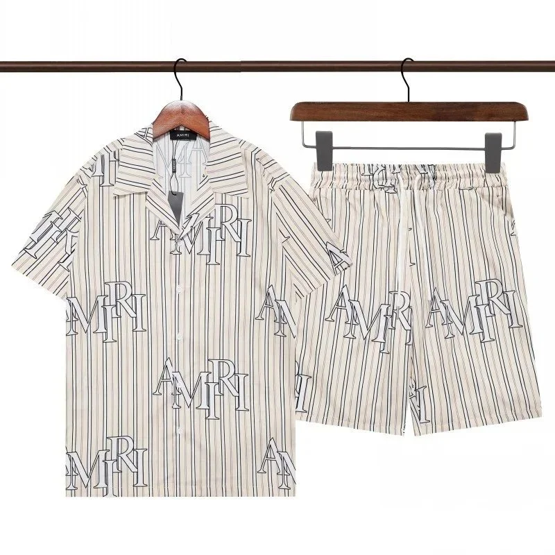 Amiri Amiri AMRI Stripe Set Beige Casual Co-ord Set Beige - 1