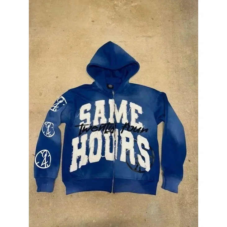 A Bathing Ape A Bathing Ape BAPE STA 'Same 24 Hours' Zip Hoodie Blue Blue - 1