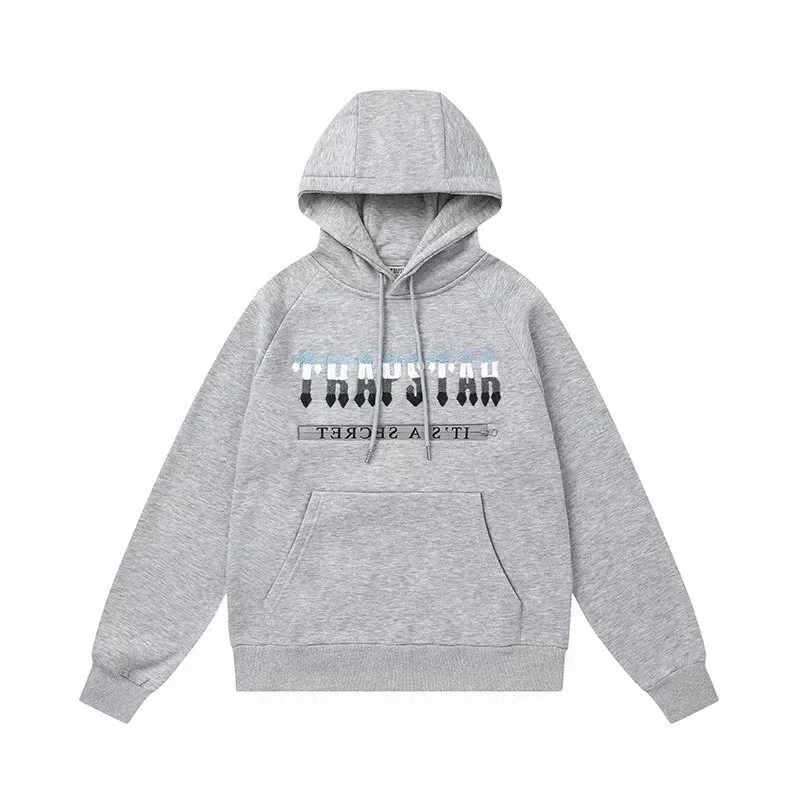 Trapstar Trapstar Grey Hoodie with 'It's a Secret' Print Grey - 1
