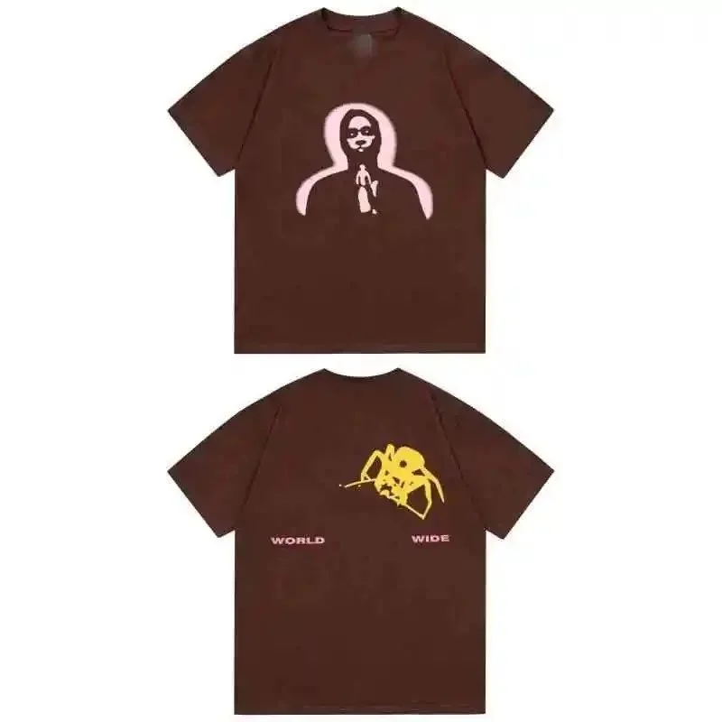 Other Brown Graphic T-Shirt with Front and Back Print Brown - 1