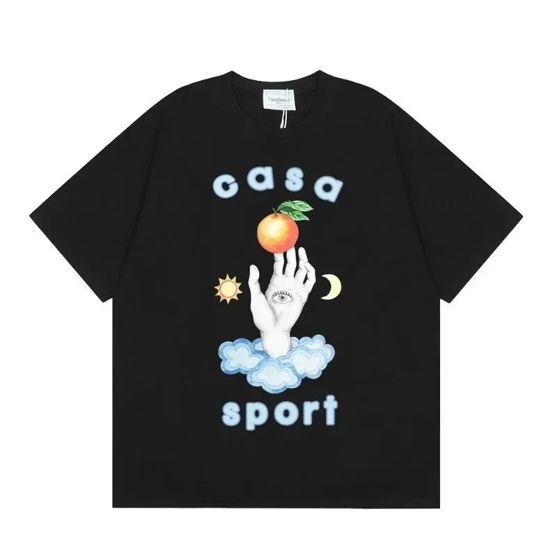 Casablanca Black 'Casa Sport' Graphic T-Shirt Black - 1