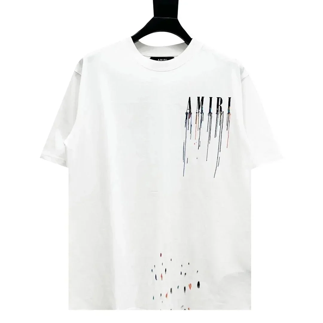 Amiri Amiri White Paint Drop T-Shirt White - 1