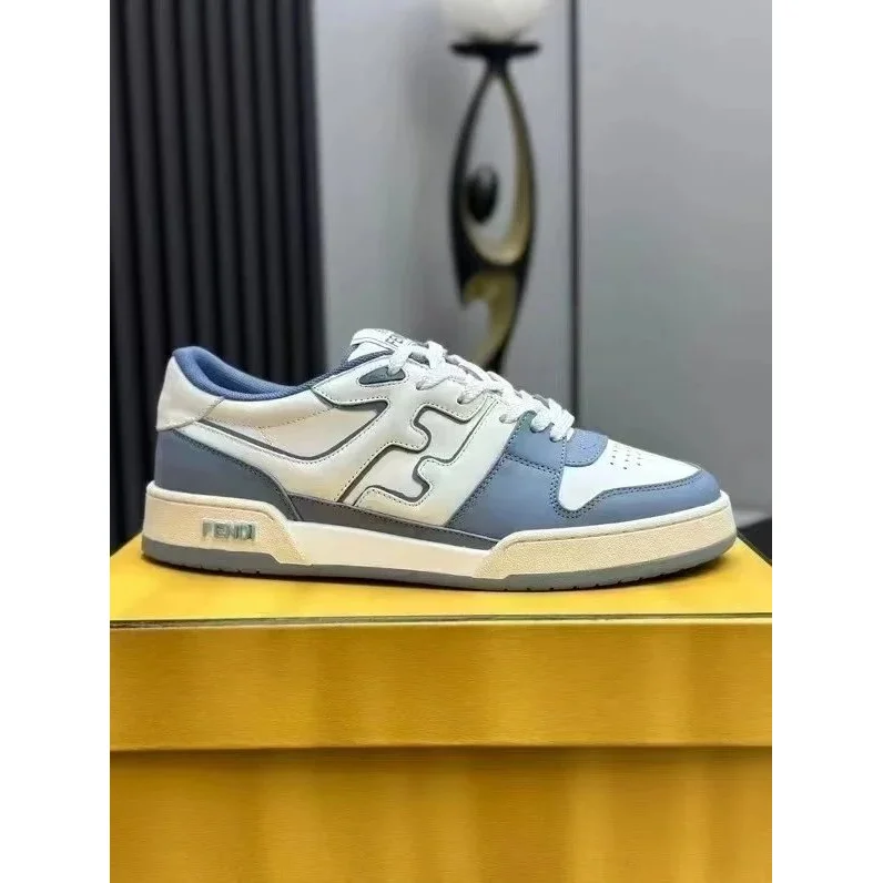 Fendi Fendi Puzzle Low Blue & White Sneakers Blue - 1