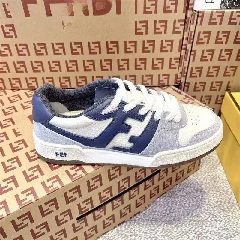 Fendi Fendi FEI Low Top Sneakers White/Navy White - 1