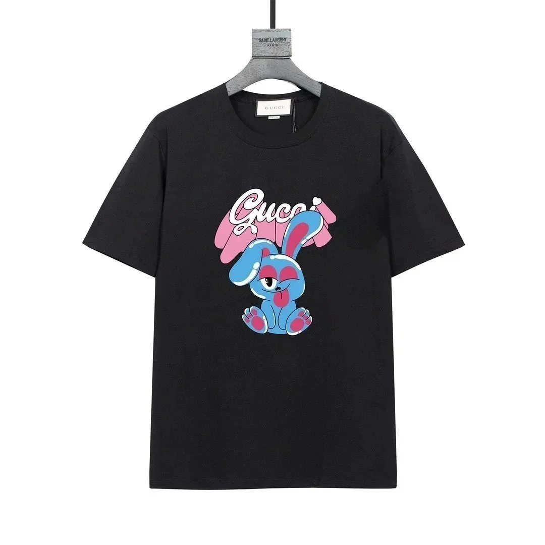Gucci Gucci Black Rabbit Print T-Shirt Black - 1
