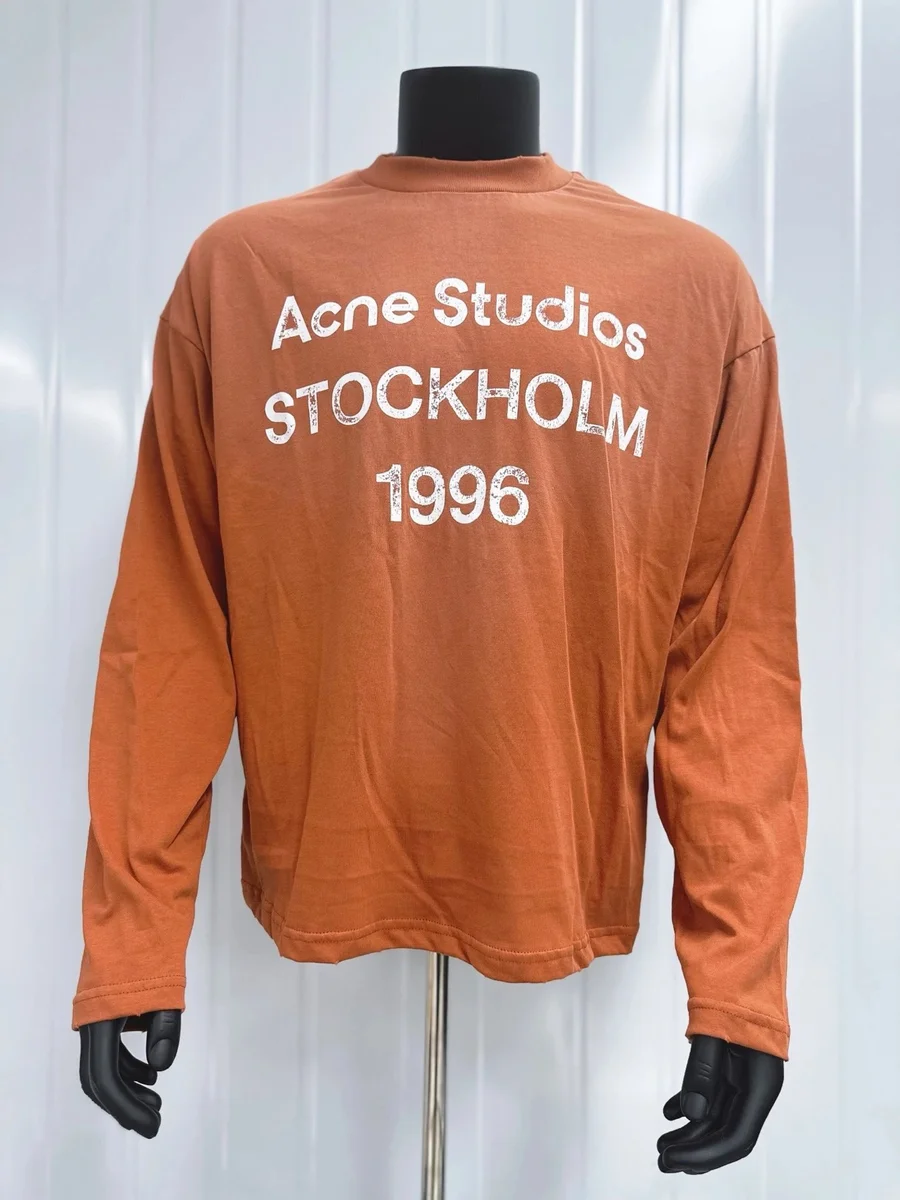 Acne Studios Acne Studios Stockholm 1996 Orange Long Sleeve T-Shirt Orange - 1