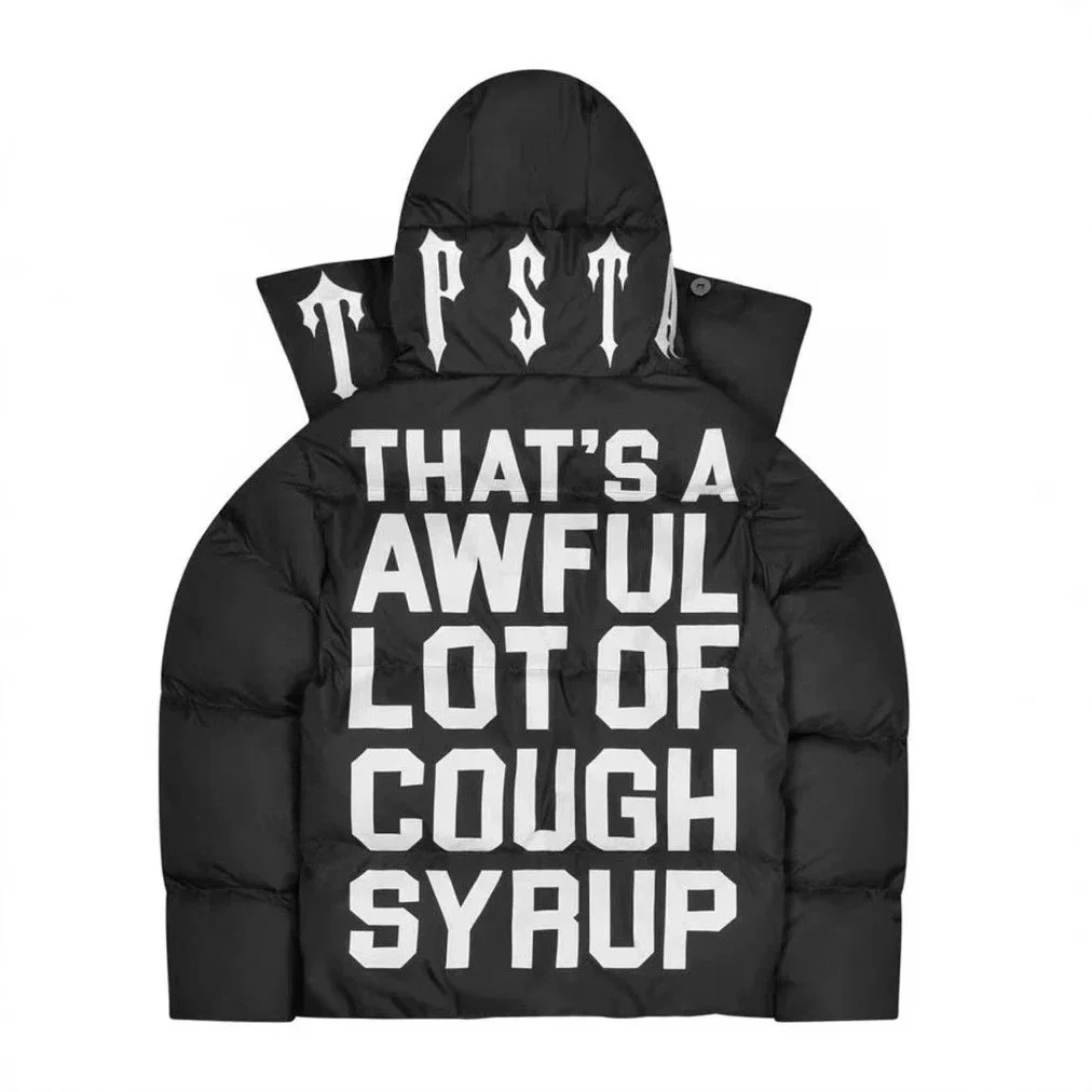 Trapstar Trapstar Black 'That's a Awful Lot of Cough Syrup' Puffer Jacket Black - 1