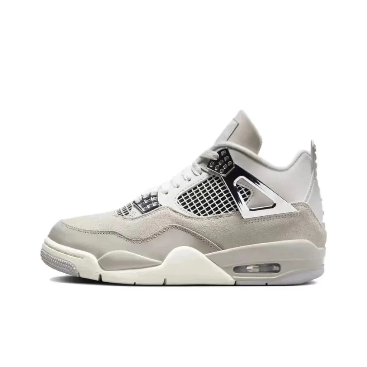 Jordan Nike Air Jordan 4 White Grey Sneakers Grey - 1