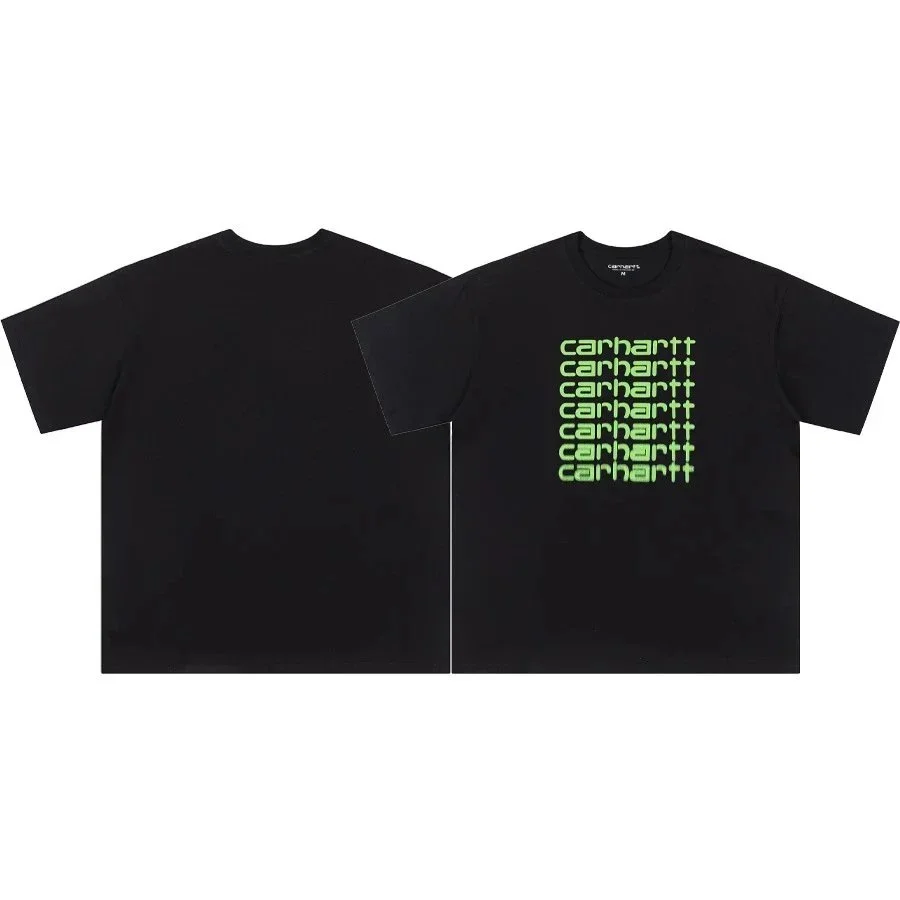 Carhartt Carhartt Black Green Stack T-Shirt Black - 1