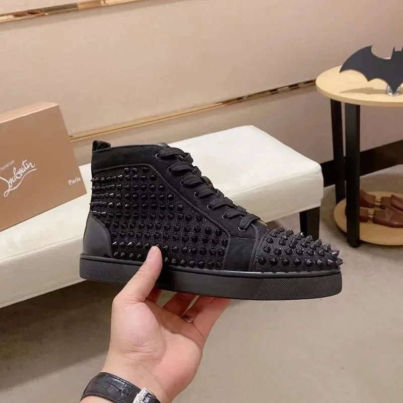 Christian Louboutin Christian Louboutin Louis Spikes Black Sneakers Black - 1