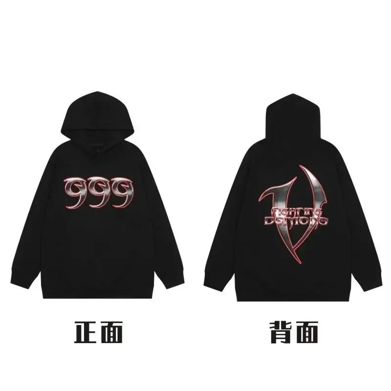 Other Black '999 Fighting Demons' Hoodie Black - 1