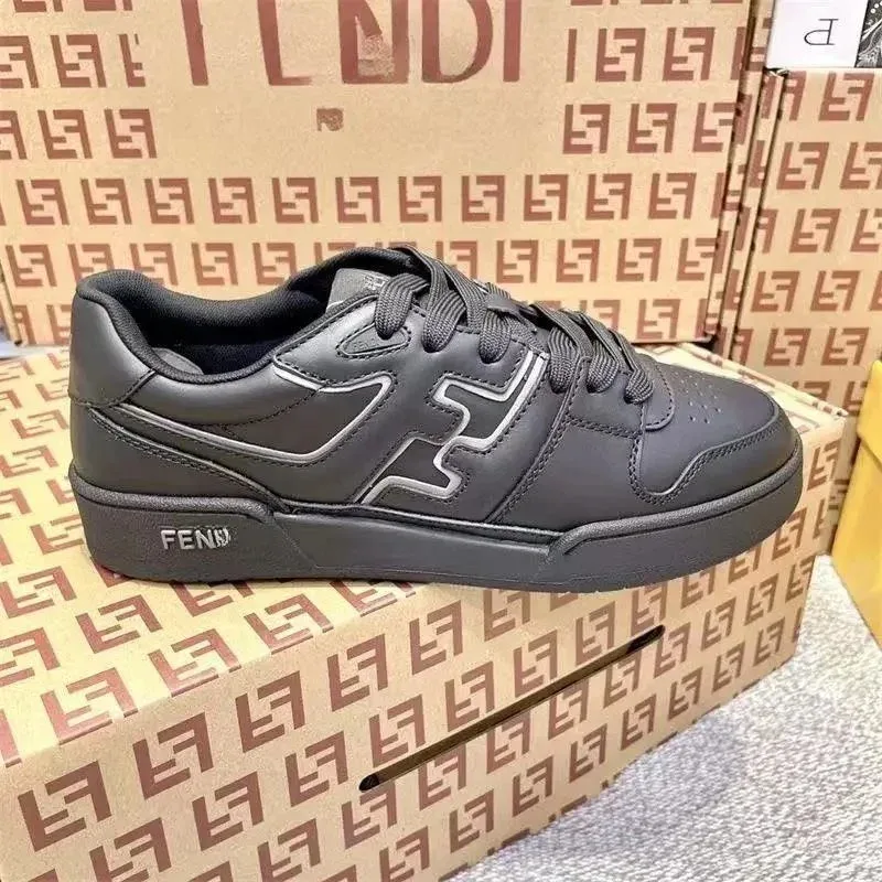 Fendi Fendi Black Leather Sneakers Black - 1
